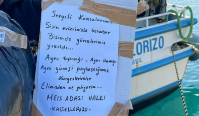 Meis Adasından Deprem Bölgesine Yardım