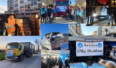 Antalya Ülkü Ocaklarından Deprem Bölgesine 51 Tır Yardım
