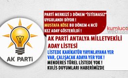 Antalya Ak Parti Milletvekili Aday Listesi