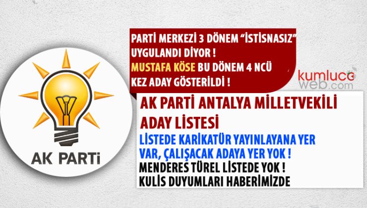 Antalya Ak Parti Milletvekili Aday Listesi