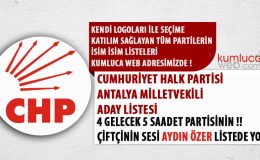 Antalya Cumhuriyet Halk Partisi Milletvekili Aday Listesi