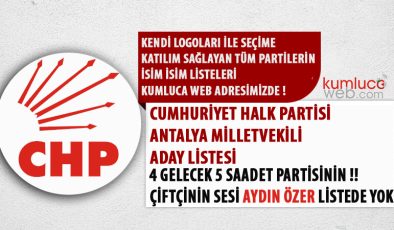 Antalya Cumhuriyet Halk Partisi Milletvekili Aday Listesi