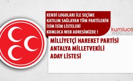 Antalya Milliyetçi Hareket Partisi Milletvekili Aday Listesi