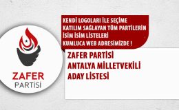 Antalya Zafer Partisi Milletvekili Aday Listesi
