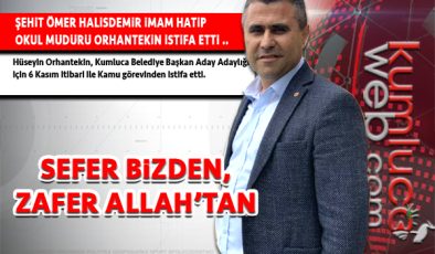 Hüseyin Orhantekin Kumluca Belediye Başkan Adaylığı için İstifa Etti