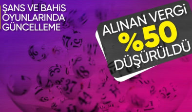 Şans Oyunlarından Alınan Vergi de Düzenleme Resmi Gazete de Yayınlandı