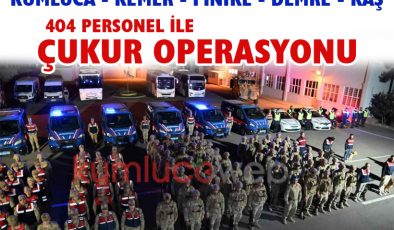 BATI ANTALYA İLÇELERİNDE 404 PERSONEL İLE EŞ ZAMANLI OPERASYON