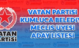 Vatan Partisi Kumluca Belediye Meclis Encümen Listesi