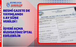 İşyerleri için Ruhsatlar İptal Edilebilir 5 Ay Süre Verildi